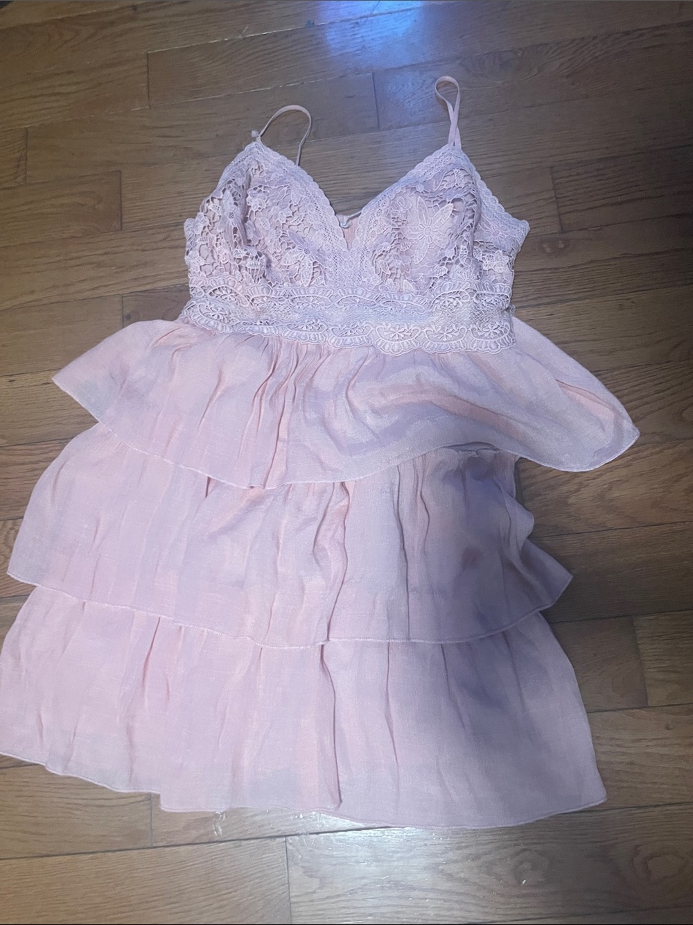 Lace Trim Pink Sleeveless Chemise - Women's Intimates